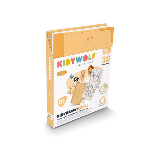 Kidywolf | KIDYDRAW-PAD Refill Pets – 30 huisdiertekeningen