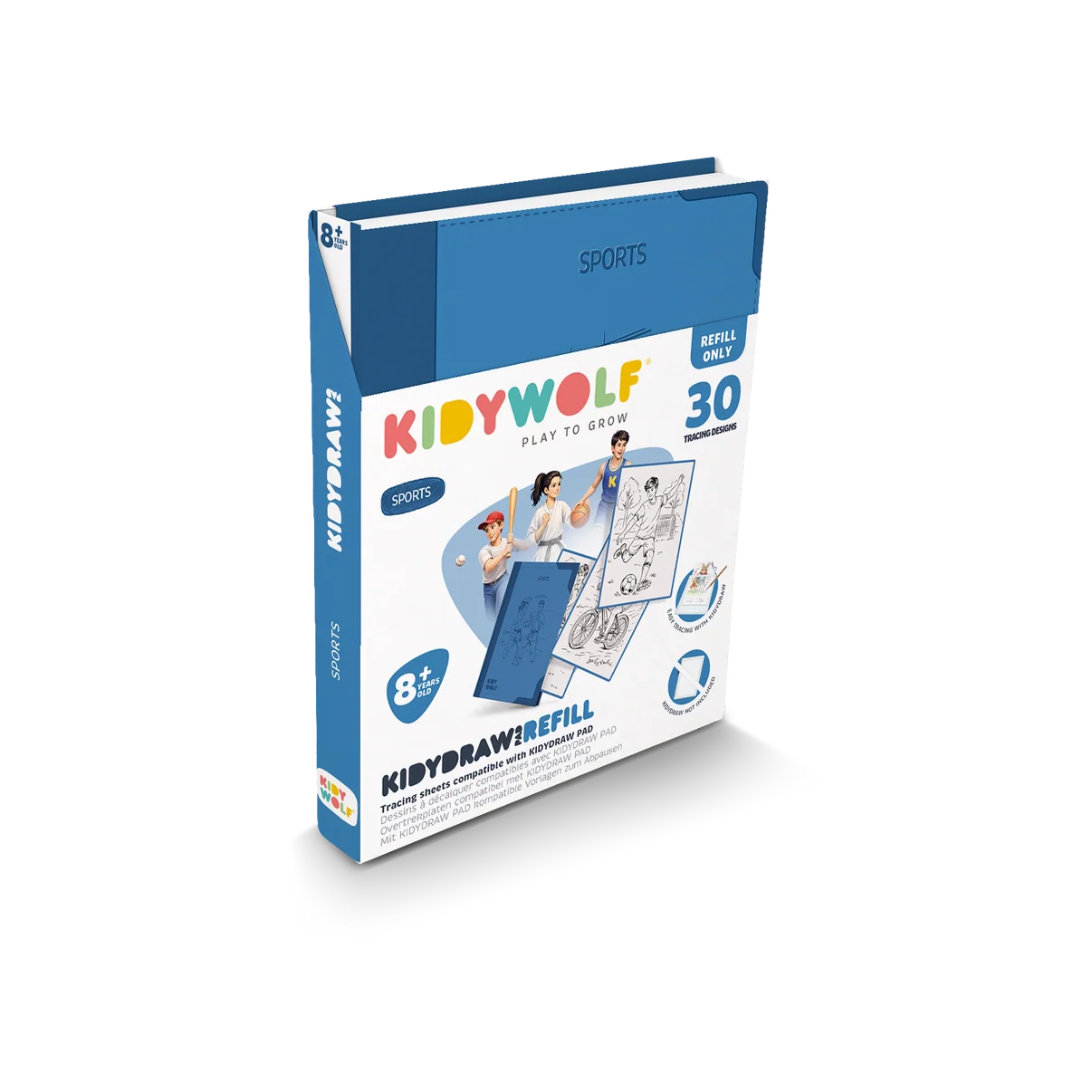Kidywolf | KIDYDRAW-PAD Refill Sports – 30 sporttekeningen