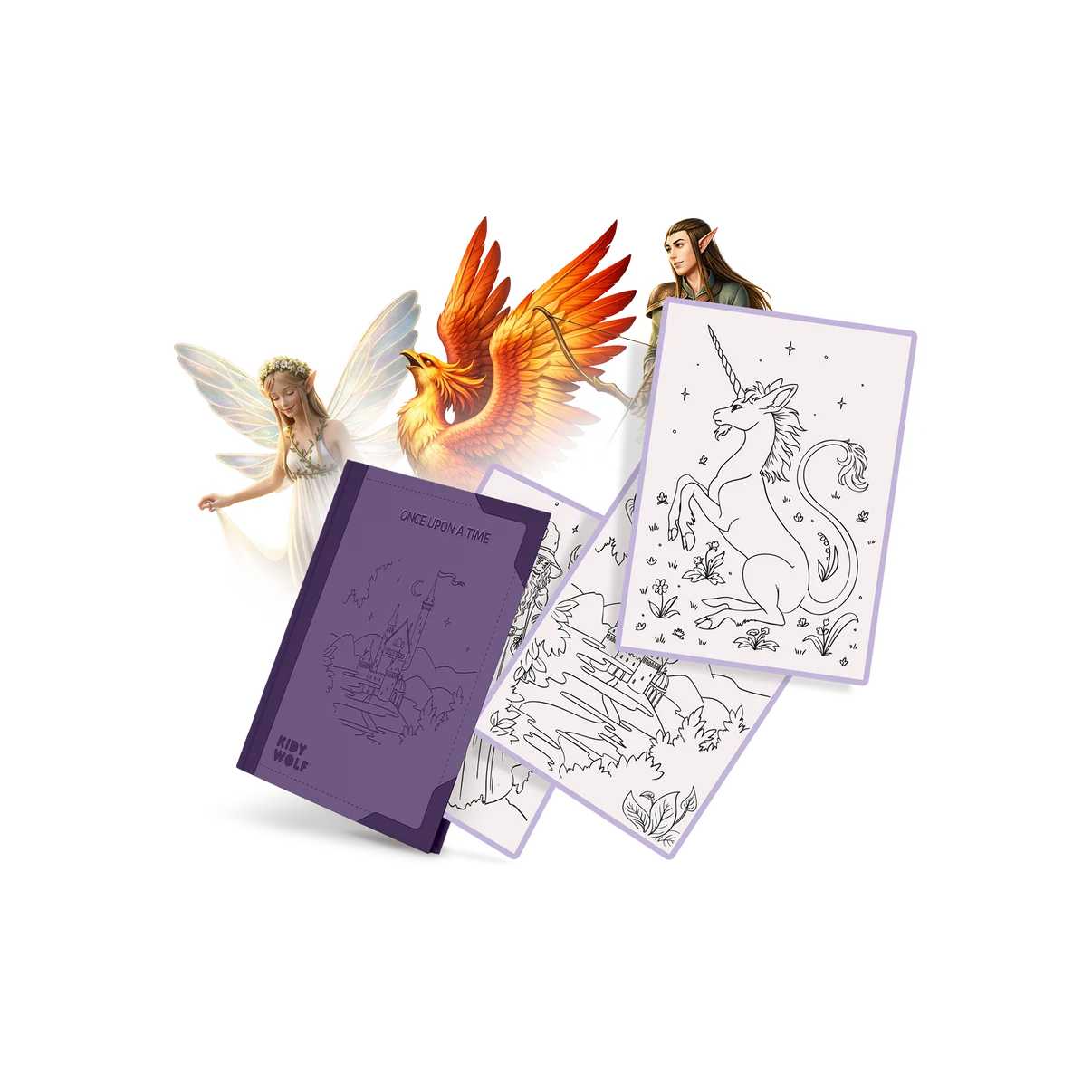 Kidywolf | KIDYDRAW-PAD Refill Once Upon a Time 8+ – 30 tekeningen