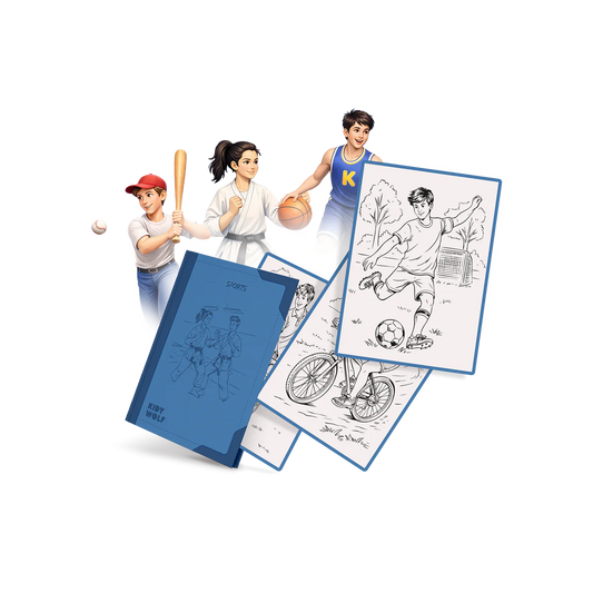 Kidywolf | KIDYDRAW-PAD Refill Sports – 30 sporttekeningen