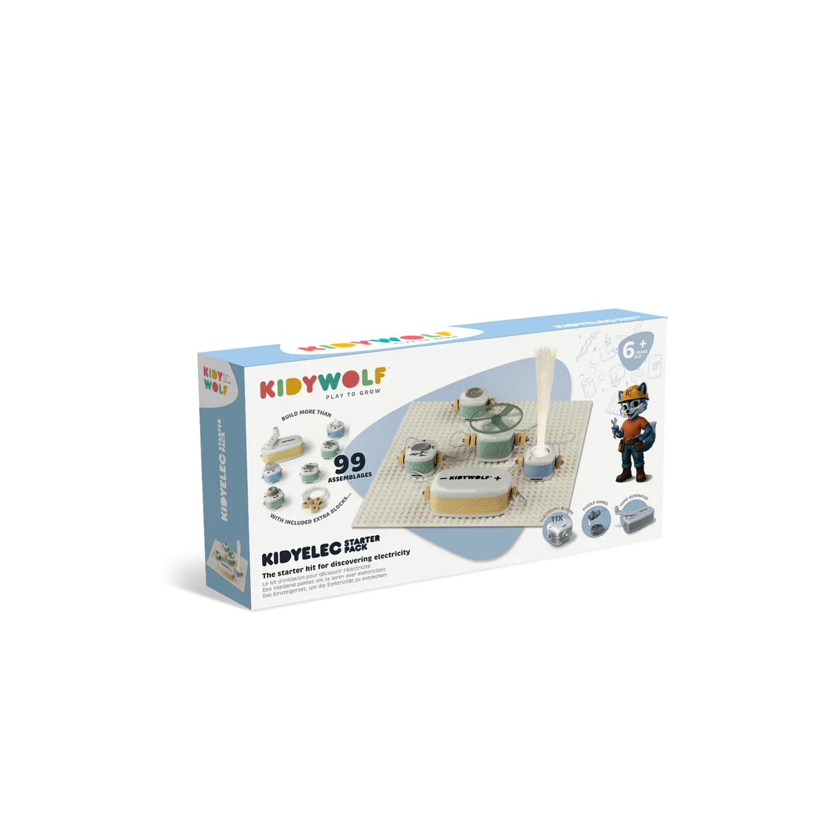Kidywolf | KIDYELEC Starter – Eerste Elektriciteitsset voor Jonge Ontdekkers