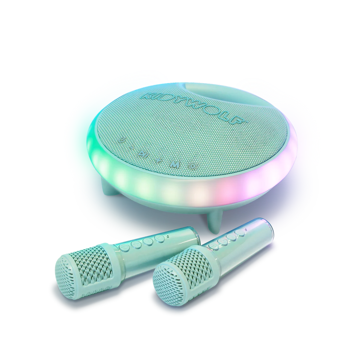 Kidywolf | KIDYKARAOKE – Draagbare Karaoke Speaker met Microfoons voor Kinderen