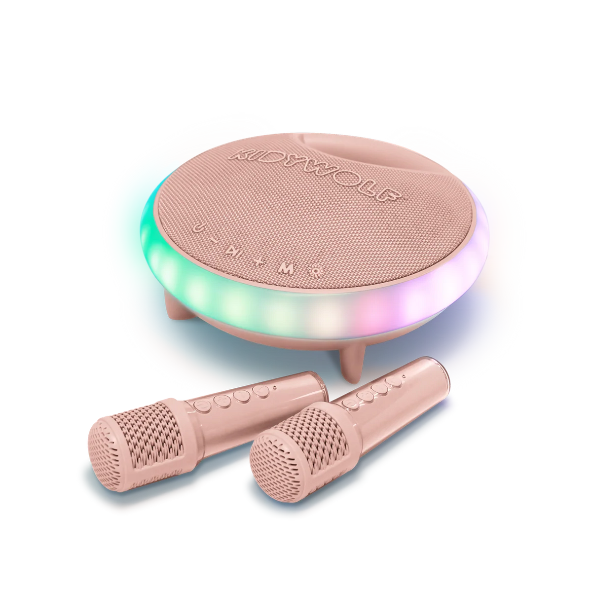KidyWolf KIDYKARAOKE Karaoke Speaker met 2 Microfoons - Roze