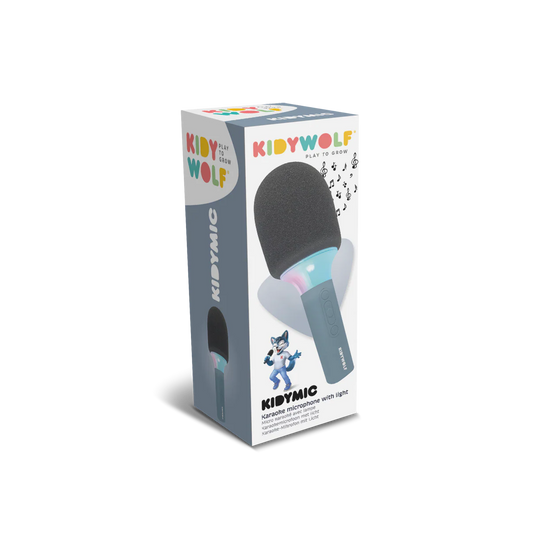 Kidywolf | KIDYMIC Blauw – Karaoke Microfoon met Licht & Geluid voor Kinderen