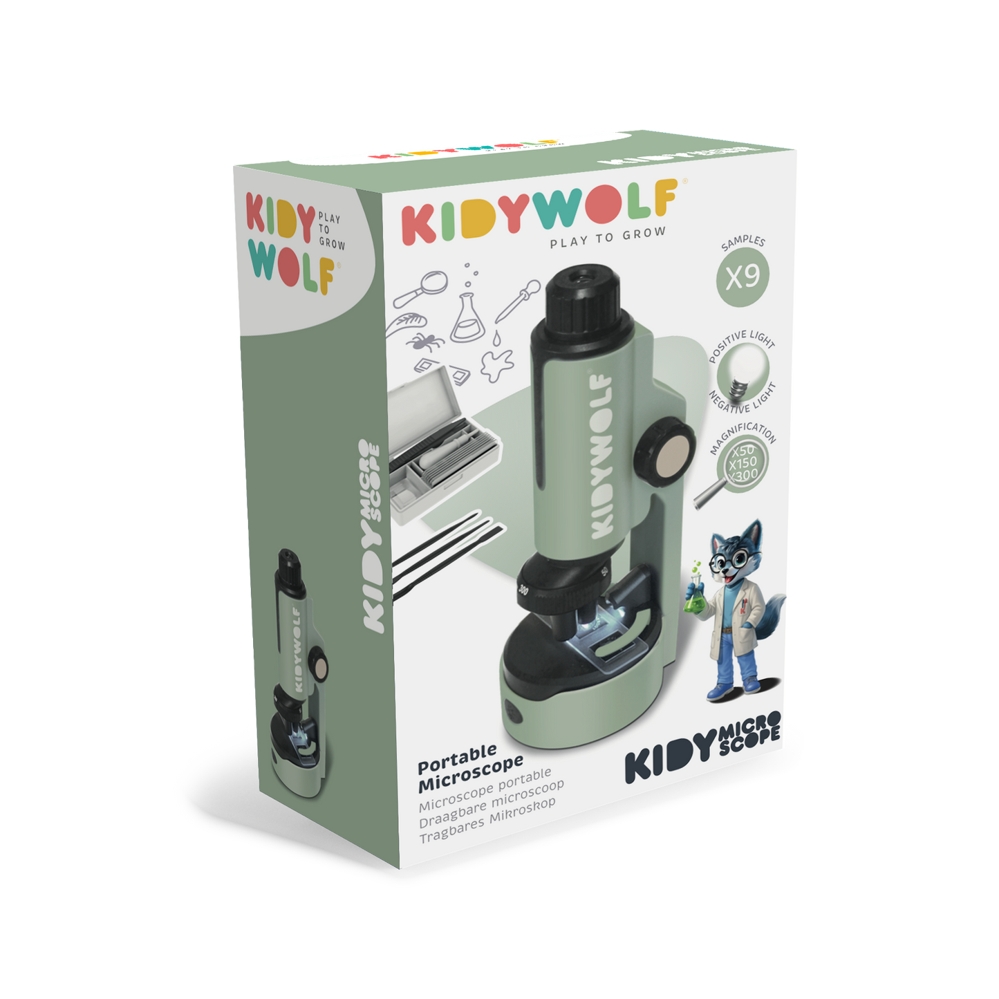 Kidywolf | Kidymicroscope draagbare microscoop groen
