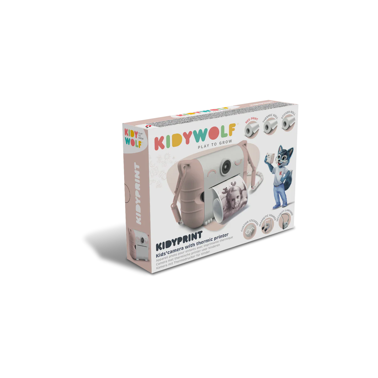 Kidywolf | Kidyprint Roze – Kinder camera met directe print