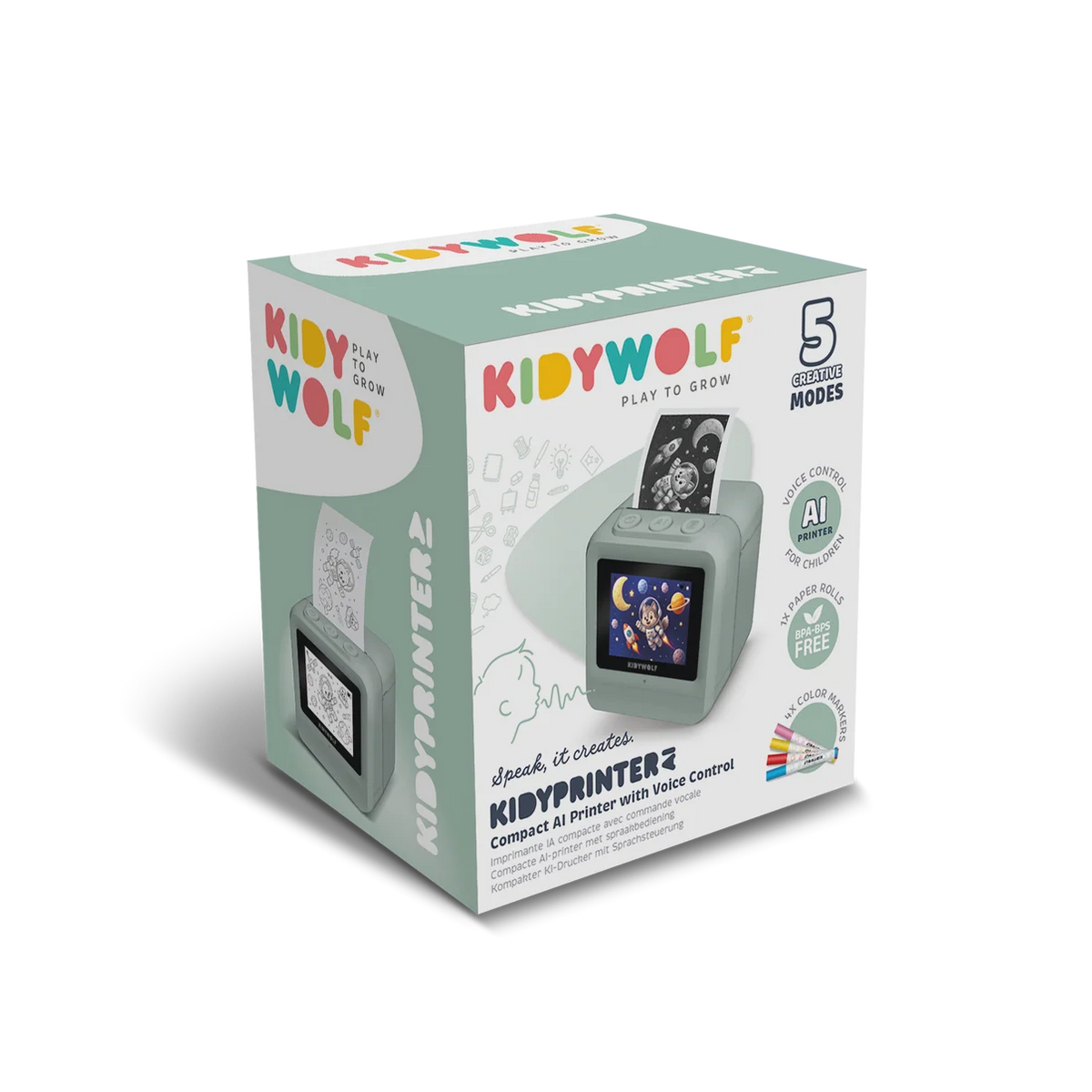 Kidywolf | KIDYPRINTER AI – AI miniprinter voor kinderen