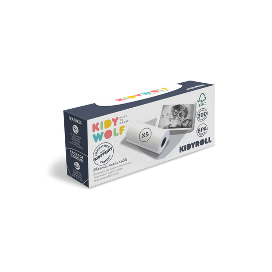 Kidywolf | KIDYROLL Klassiek – Thermisch Printpapier voor KIDYPRINT & K-PRINT
