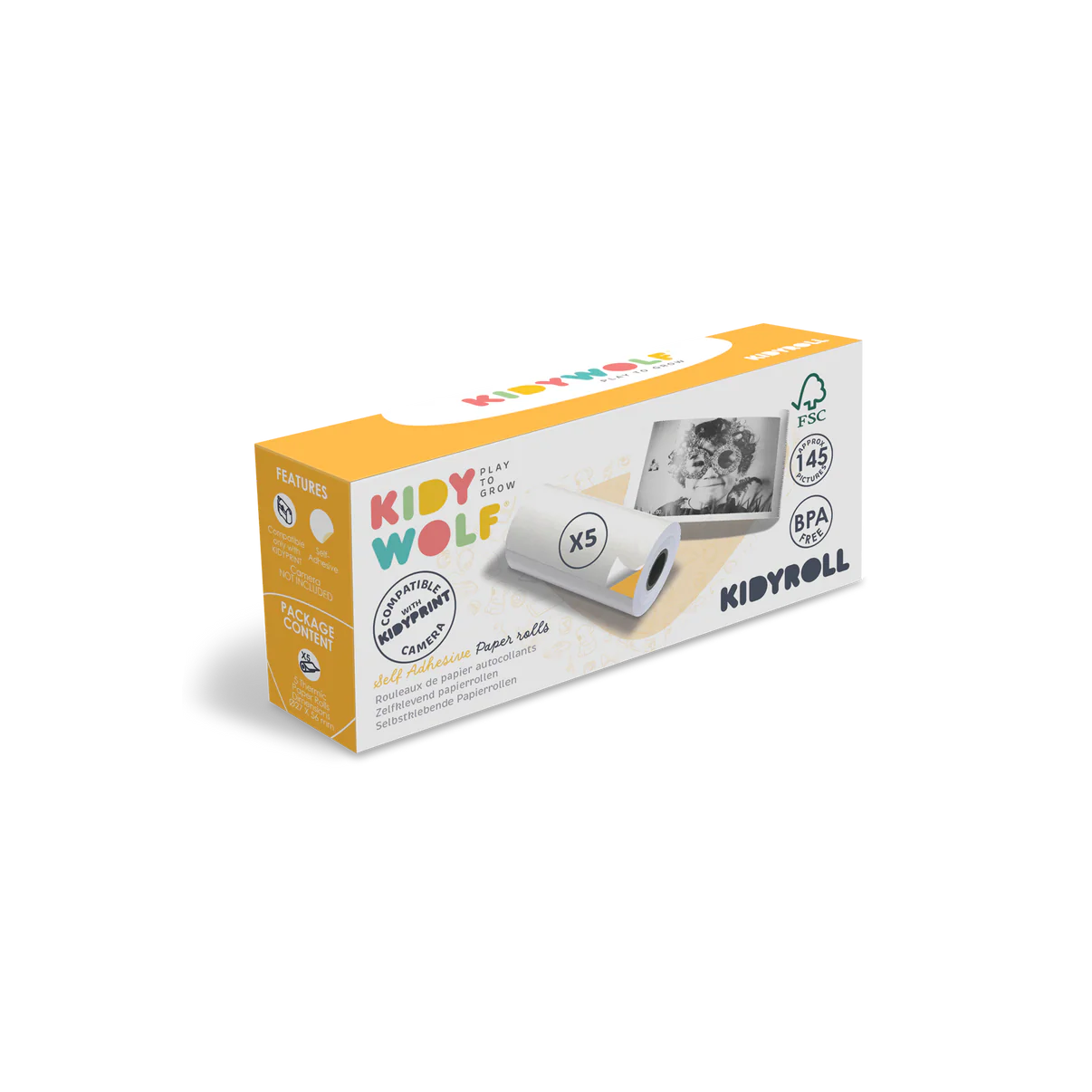 Kidywolf | KIDYROLL – Zelfklevende Papierrollen voor KIDYPRINT & K-PRINT