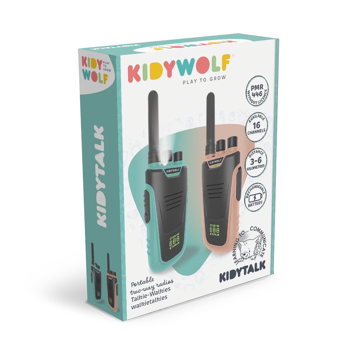 Kidywolf | KIDYTALK Roze & Turquoise – Walkietalkies voor Creatief Spelen