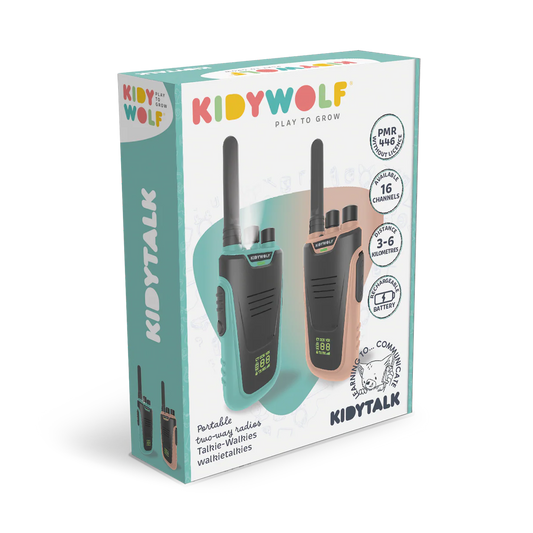 Kidywolf | KIDYTALK Roze & Turquoise – Walkietalkies voor Creatief Spelen