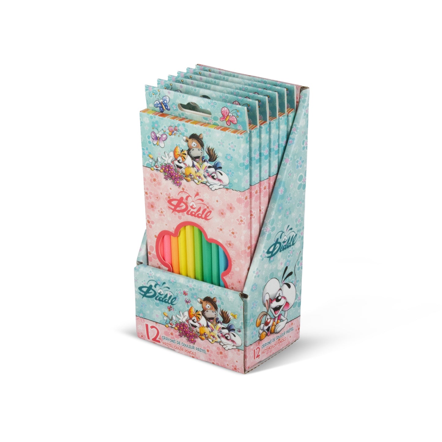 Diddl | Pastel Kleurpotloden Set – 12 Stuks