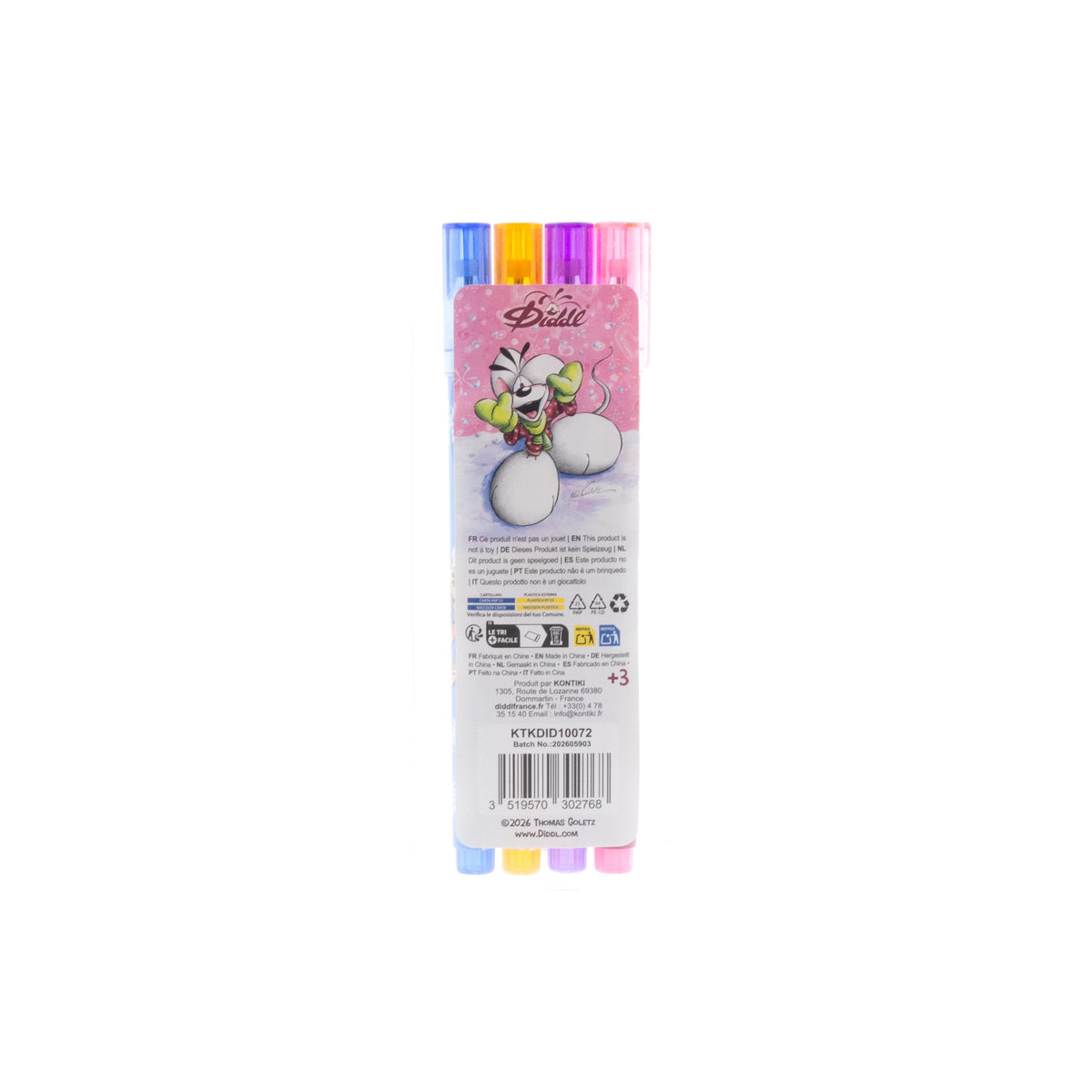 Diddl | Set van 4 glitterpennen