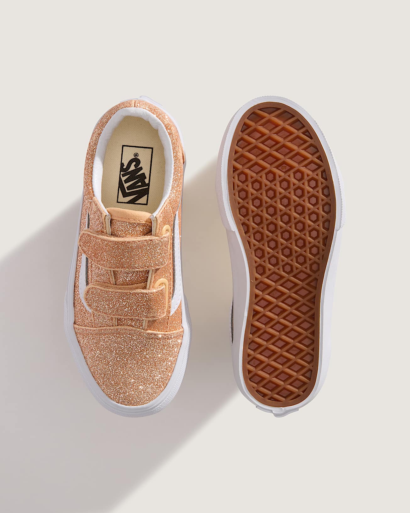Vans | Old Skool V | Glitter apricot glow (27 t/m 34)