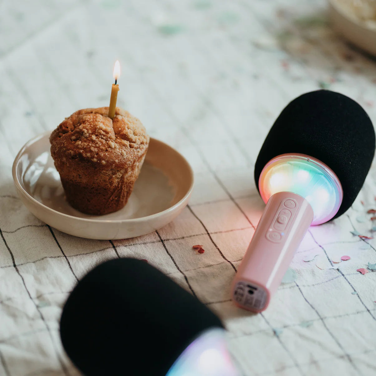 Kidywolf | KIDYMIC Roze – Karaoke Microfoon met Lichteffecten voor Kids