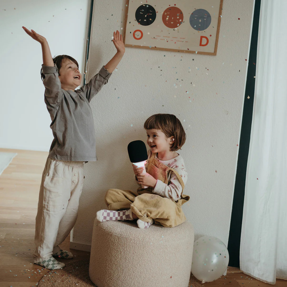 Kidywolf | KIDYMIC Roze – Karaoke Microfoon met Lichteffecten voor Kids