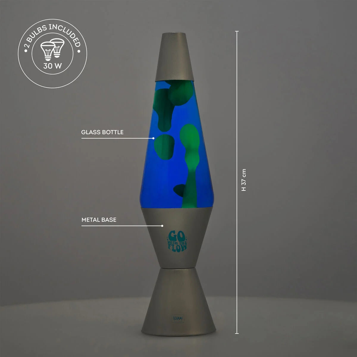 Legami | Silver Lava Lamp – Magmastic - Blauw Retro Design