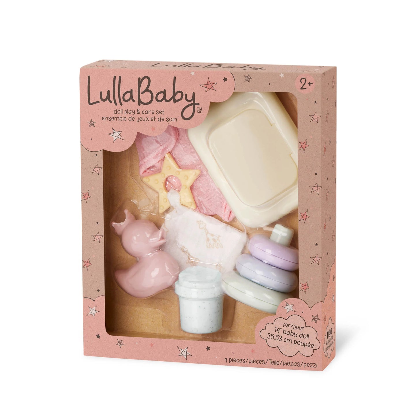 LullaBaby | Speel- & Verzorgingsset voor Babypoppen | 9-delige Accessoireset