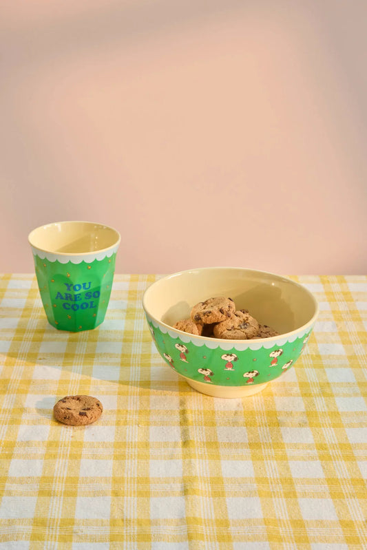 RICE | Melamine kom Snoopy groen 700 ml