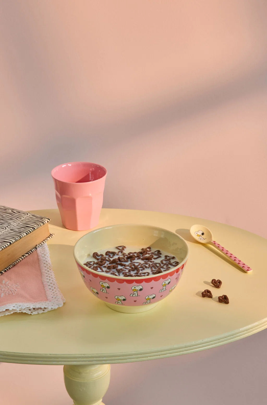 RICE | Melamine kom Snoopy roze 700 ml