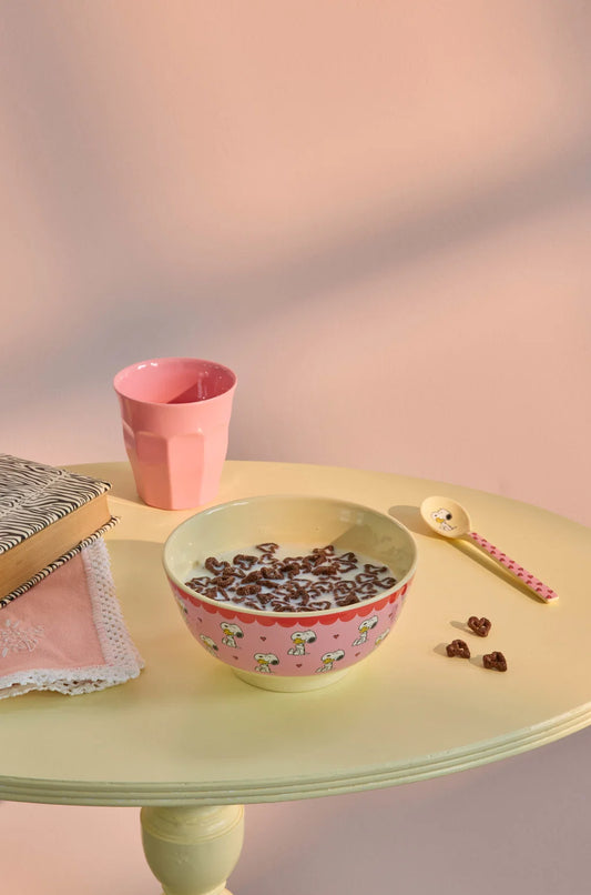 RICE | Melamine kom Snoopy roze 700 ml