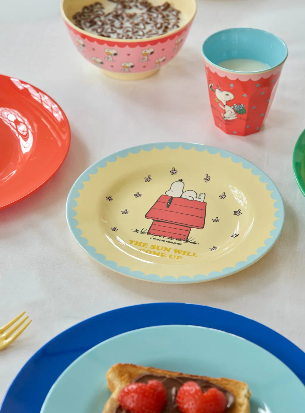 RICE | Rond bord snoopy - cream