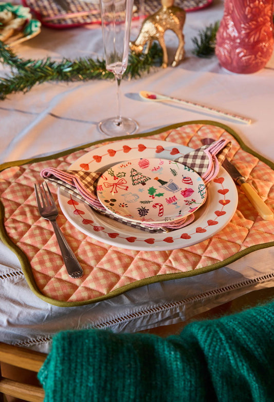RICE | melamine kerst gebaksbord Xmas Galore klein