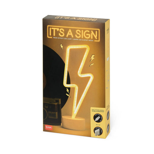 Legami | Neon LED Lamp Flash – It’s a Sign | Bliksem Design