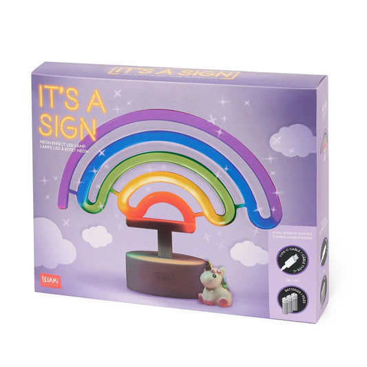 Legami | Neon LED Lamp Rainbow – It’s a Sign | Kleurrijke Sfeerverlichting
