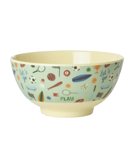 RICE | medium bowl sports print