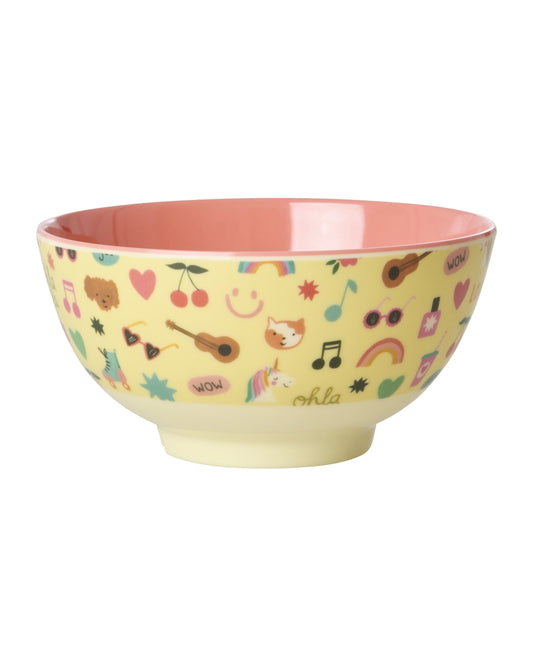 RICE | medium bowl unicorn love print