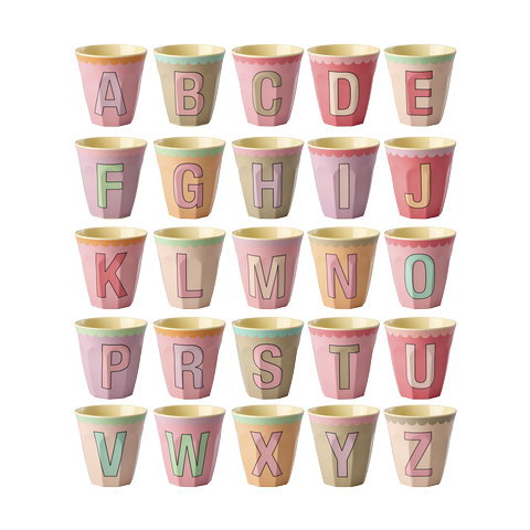 RICE | Alfabetbeker Vintage Pinkish - 250 ml