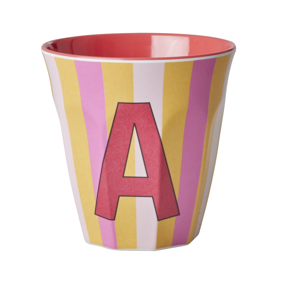 RICE | letterbeker streep roze