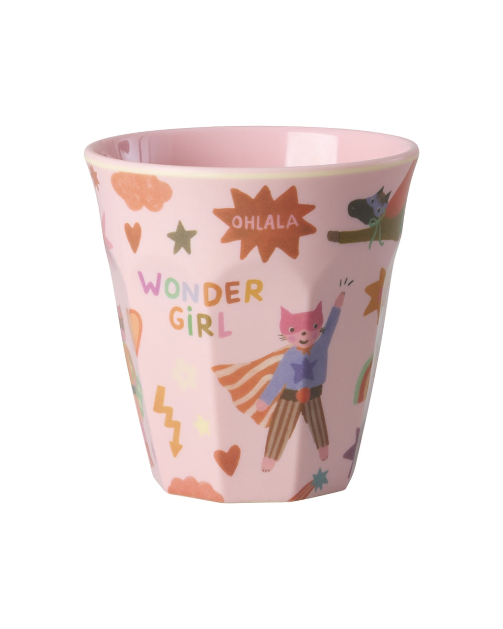 RICE | medium kids cup - pink - hero print