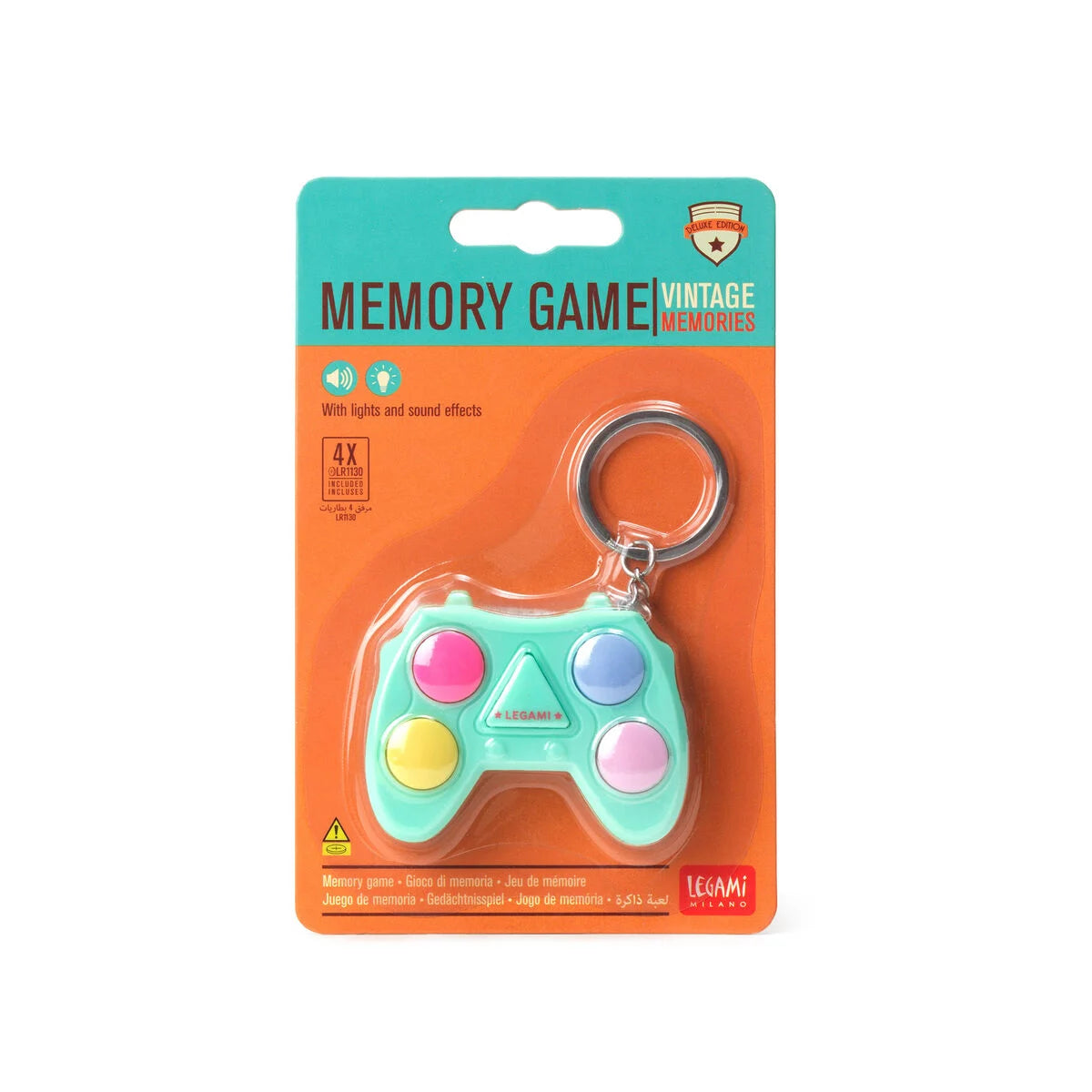 Legami | Memory Game Sleutelhanger – Mini Geheugenspel met Licht en Geluid