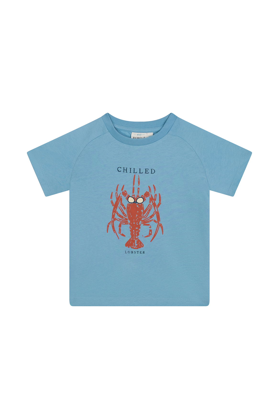 Mini Rebels | shirt lichtblauw kreeft