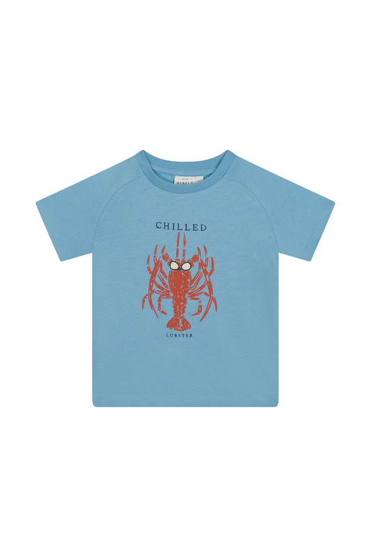 Mini Rebels | shirt lichtblauw kreeft