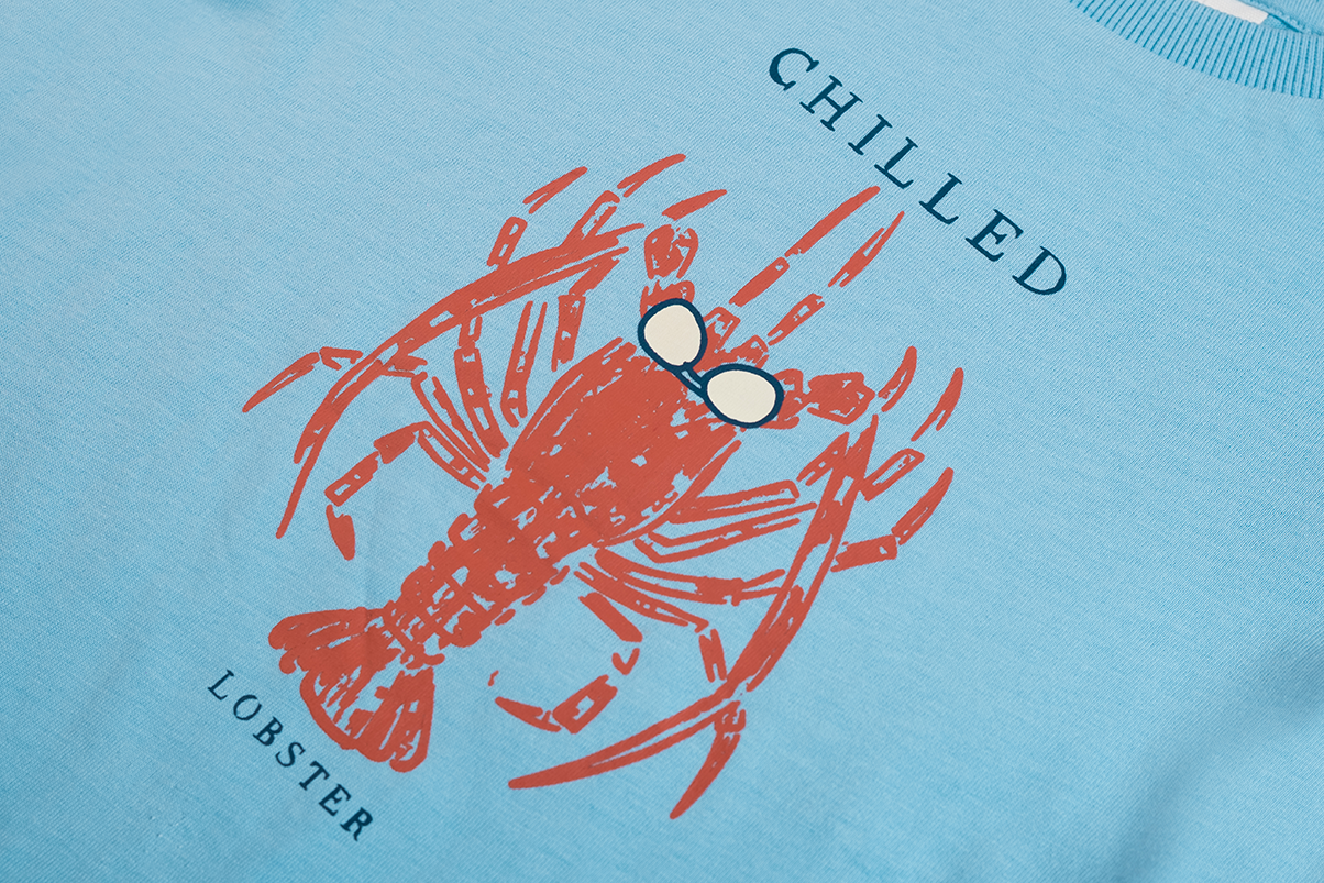 Mini Rebels | shirt lichtblauw kreeft