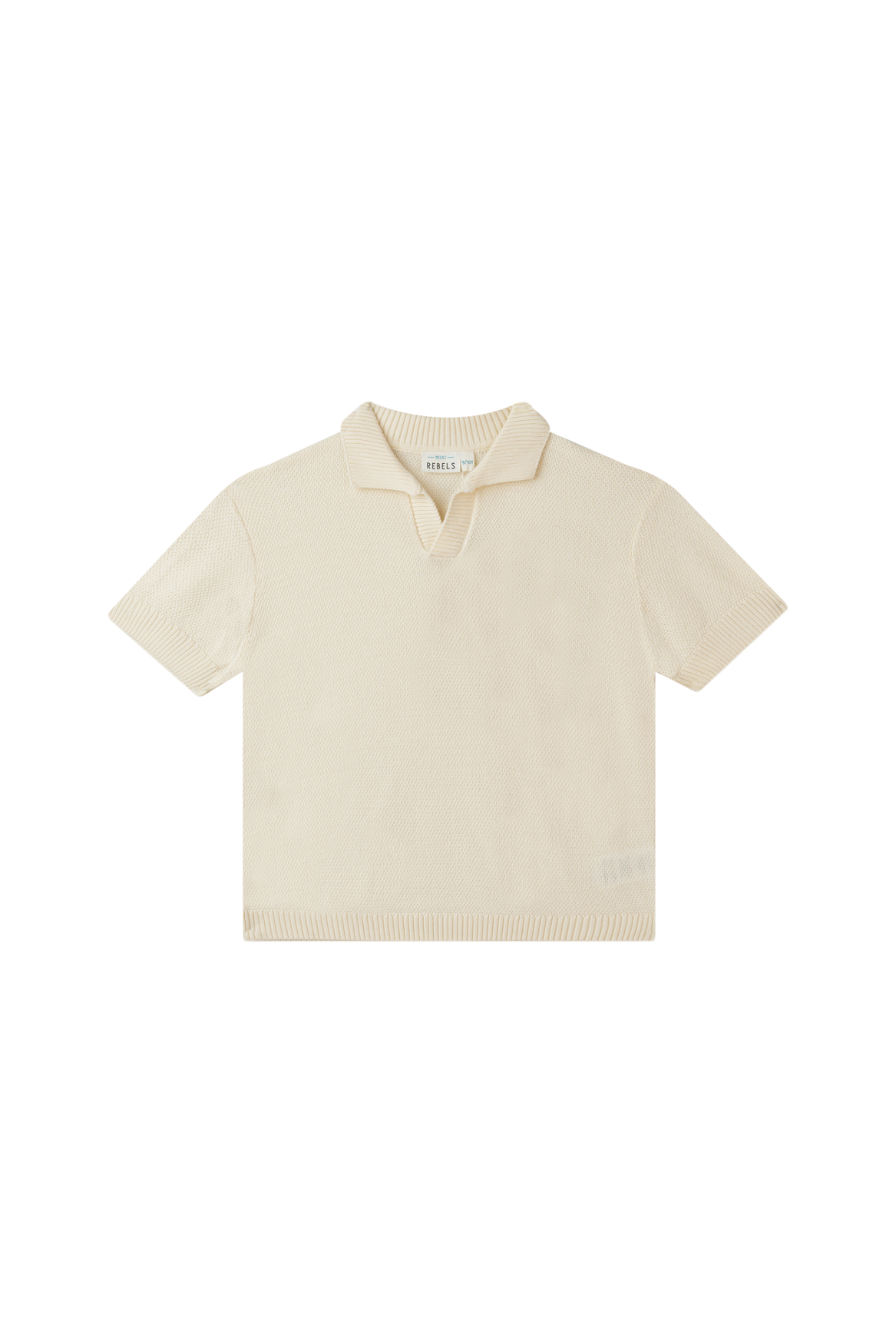 Mini Rebels | polo dark ecru gebreid