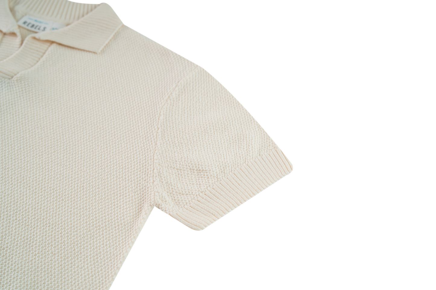 Mini Rebels | polo dark ecru gebreid