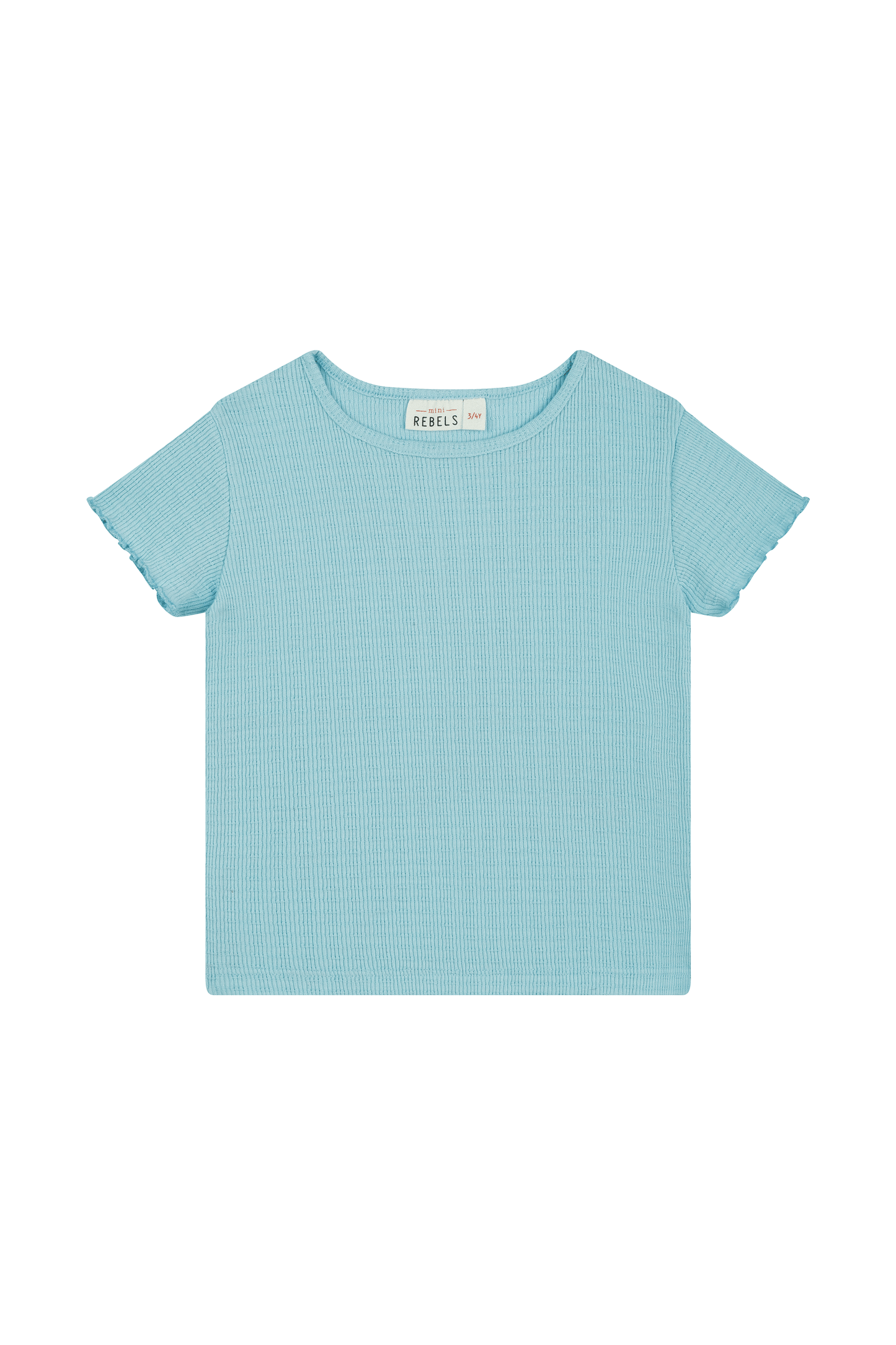 Mini Rebels | shirt aqua blauw