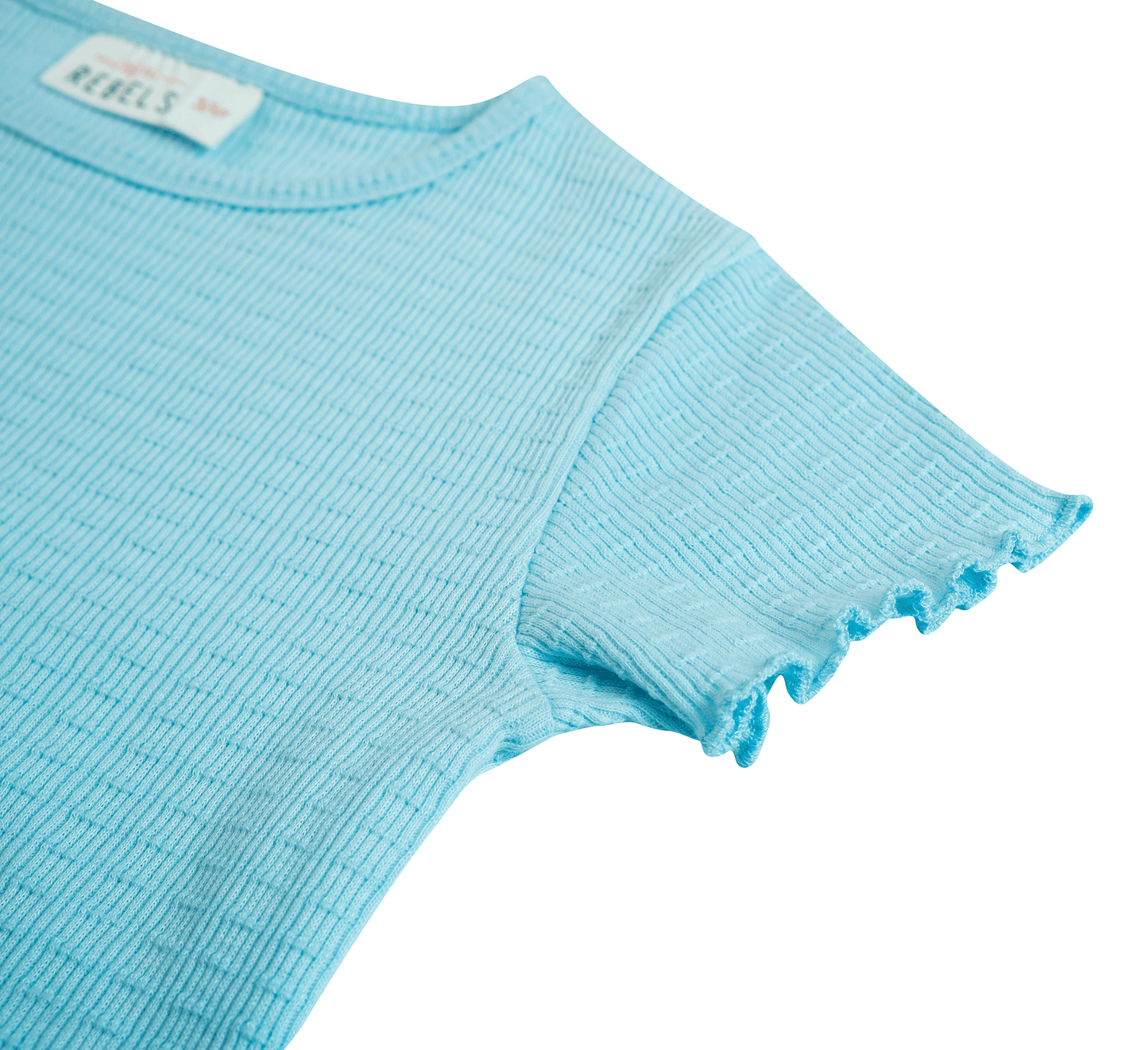 Mini Rebels | shirt aqua blauw