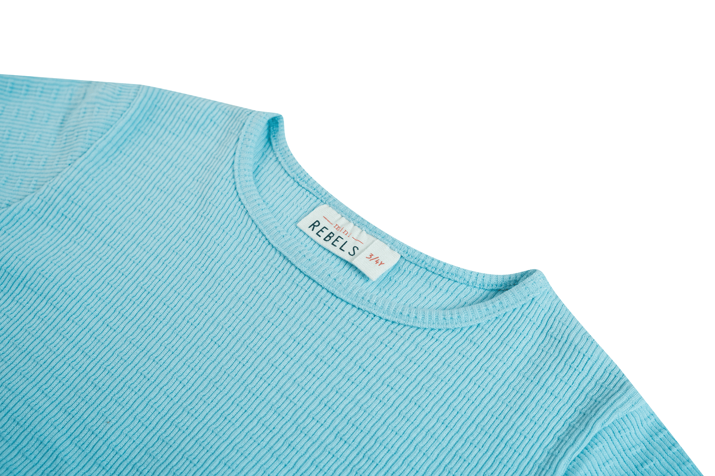 Mini Rebels | shirt aqua blauw