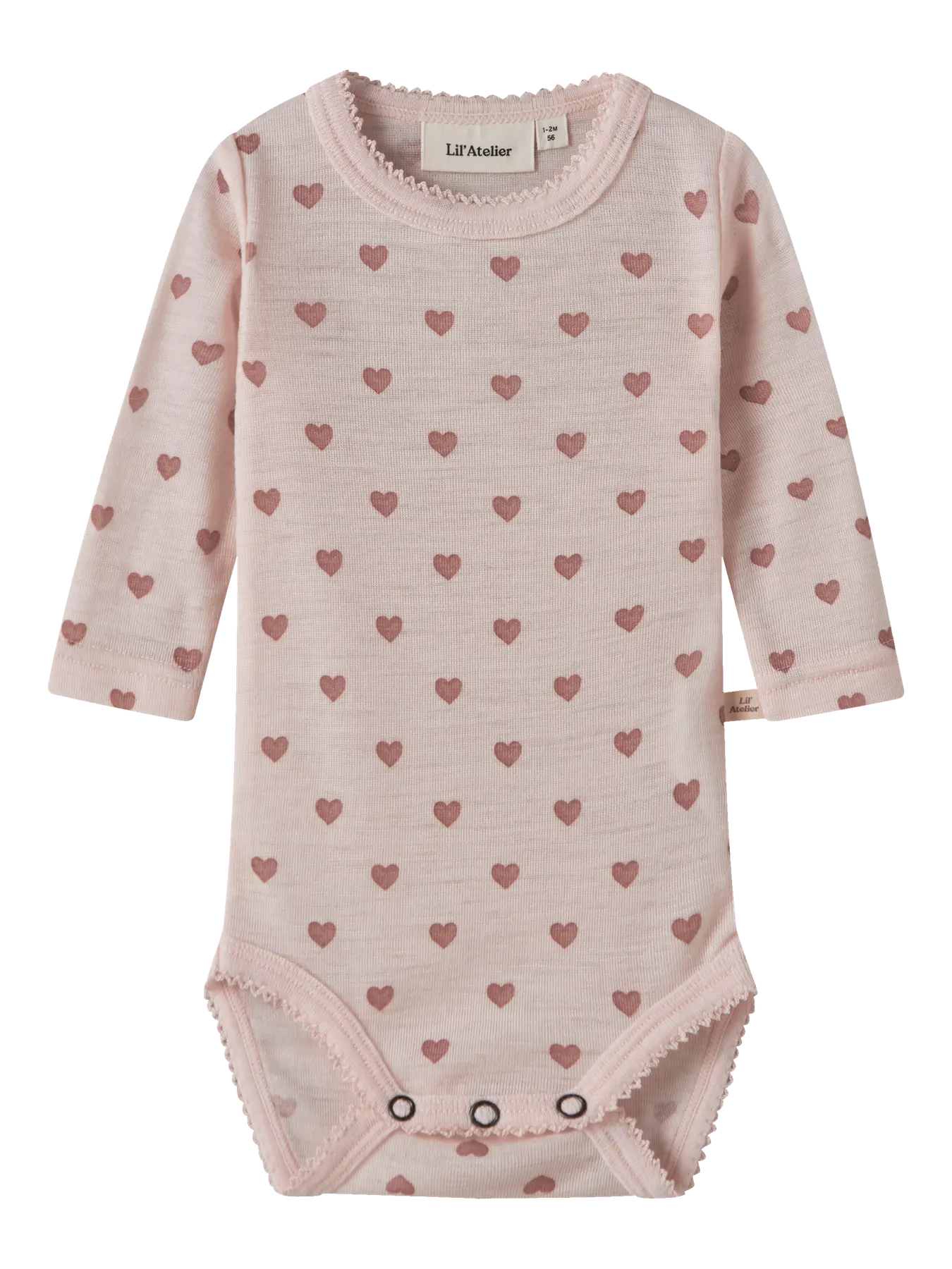 Lil Atelier | Noel Nia Wollen Romper Morganite Hartjes