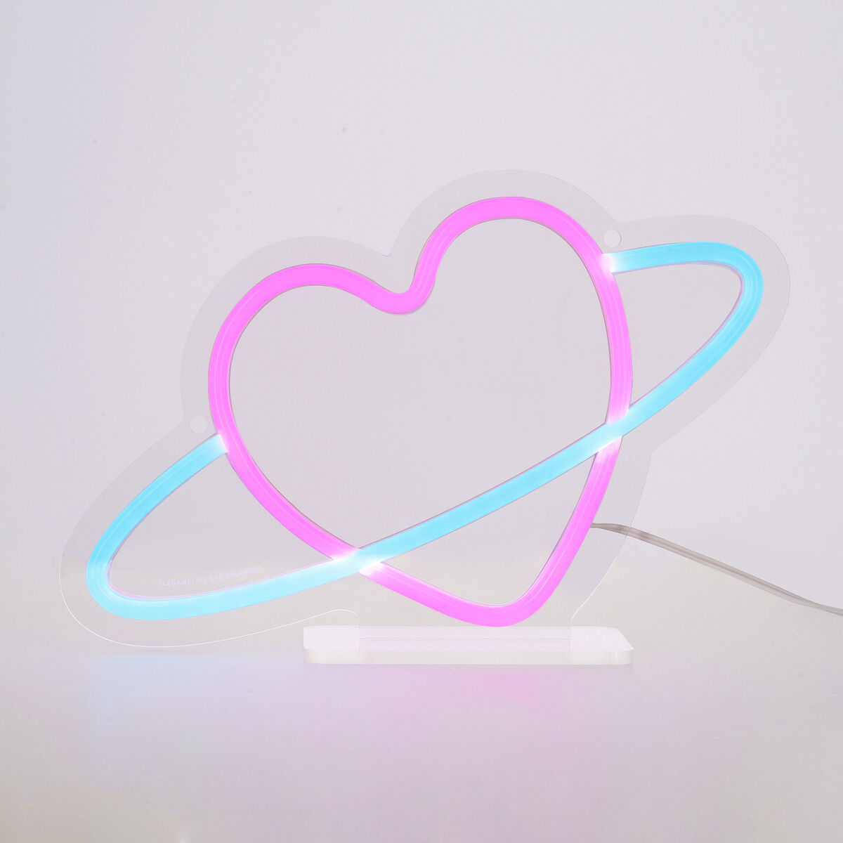 Legami | Neon LED Lamp Planet Heart – It’s a Sign | Hart Sfeerverlichting