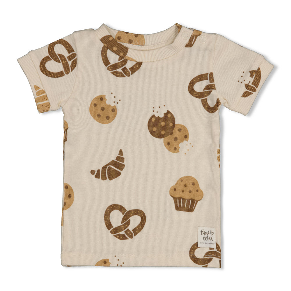 Feetje | Shortama Cosy Crumbs – Beige Baby Pyjama