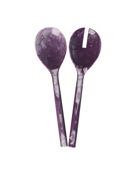RICE | resin saladebestek paars 2-delig