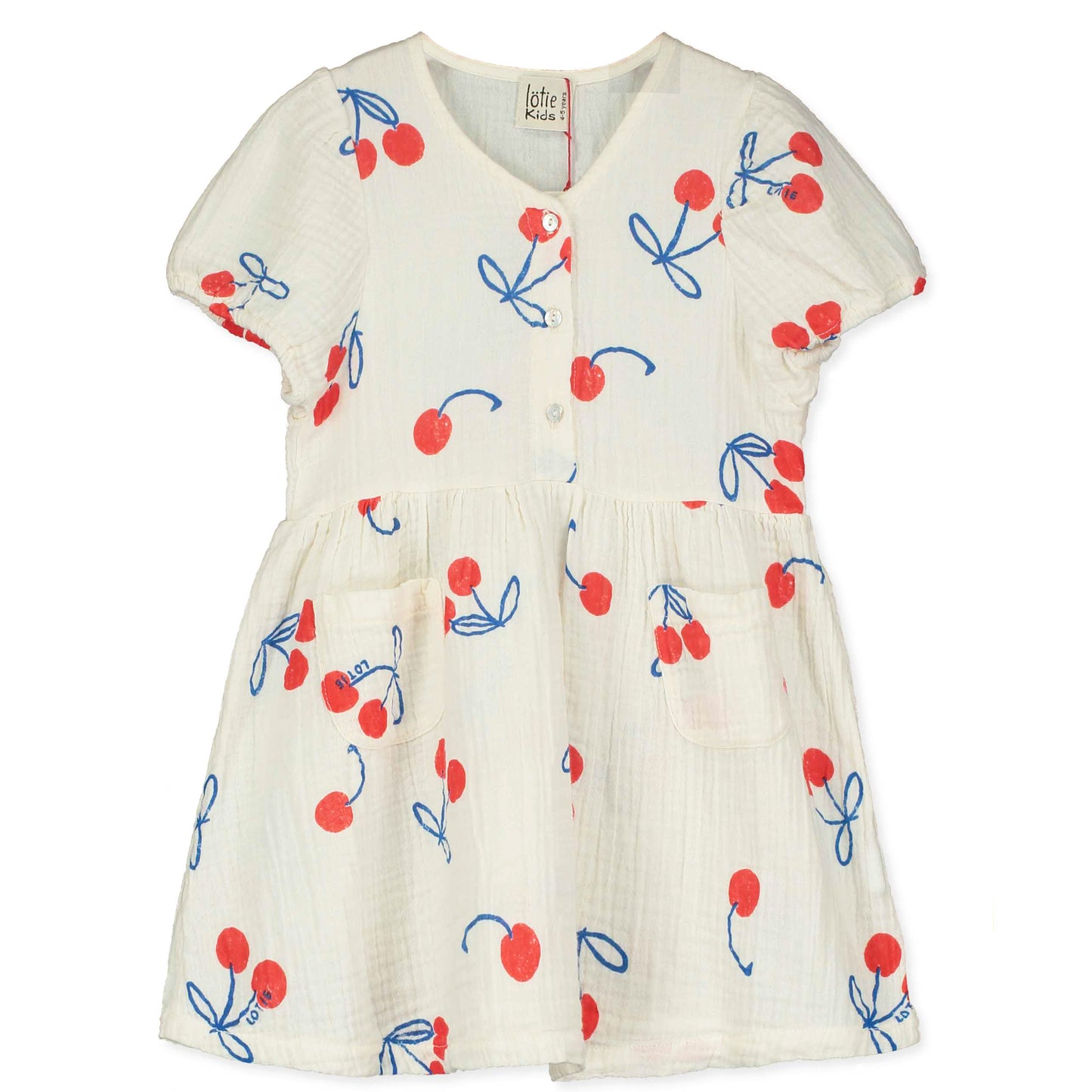 Lötiekids | Dress - bloused woven - cherries
