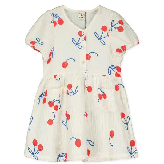 Lötiekids | Dress - bloused woven - cherries