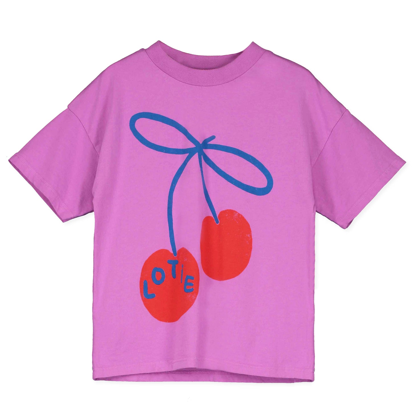 Lötiekids | Wide fit shirt - cherries - magenta
